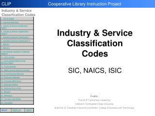 Industry Classification Codes