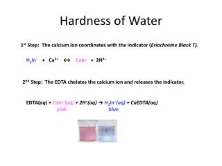 hardness water edta calcium indicator eriochrome determination ion step ppt powerpoint presentation coordinates st ca