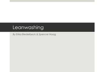 Leanwashing