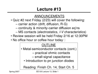 Lecture #13