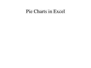 Pie Charts in Excel