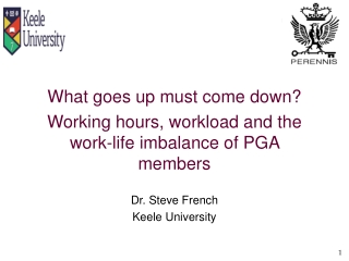 What goes up must come down? Working hours, workload and the work-life imbalance of PGA members
