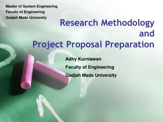 Research Methodology and Project Proposal Preparation
