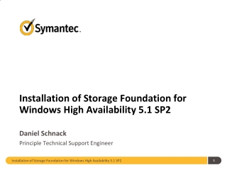 Installation of Storage Foundation for Windows High Availability 5.1 SP2