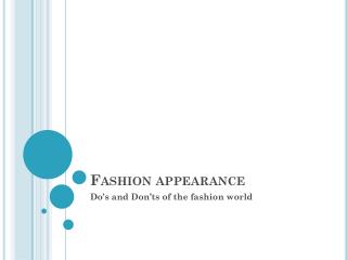 Fashion appearance