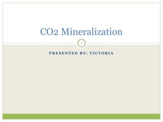 CO2 Mineralization