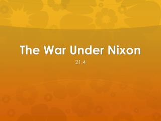 The War Under Nixon