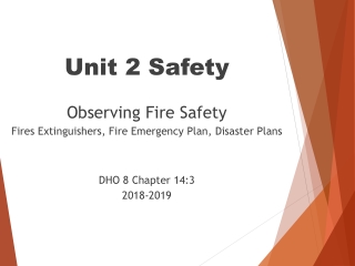 Unit 2 Safety Observing Fire Safety Fires Extinguishers, Fire Emergency Plan, Disaster Plans