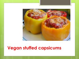 Vegan stuffed capsicums
