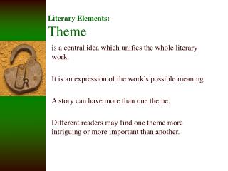 Literary Elements: Theme