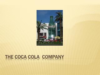 THE COCA COLA COMPANY