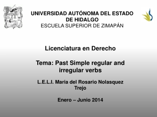 UNIVERSIDAD AUTÓNOMA DEL ESTADO DE HIDALGO ESCUELA SUPERIOR DE ZIMAPÁN