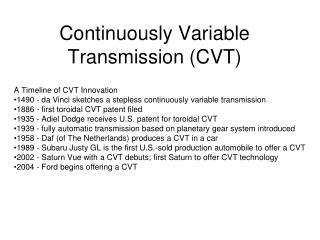 continuously variable automatic transmission