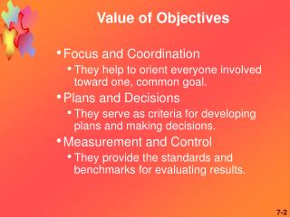 Value of Objectives