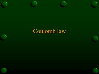 Coulomb law