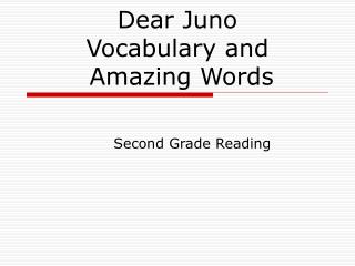Dear Juno Vocabulary and Amazing Words