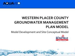 Western placer county groundwater management plan model