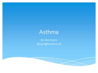 PPT - Asthma PowerPoint Presentation, Free Download - ID:2312898