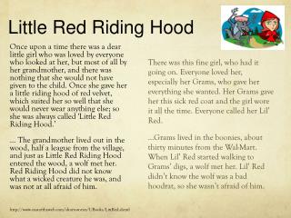 PPT - Little Red Riding Hood PowerPoint Presentation, Free Download ...