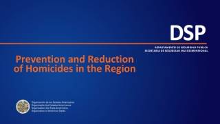 Prevention and Reduction of Homicides in the Region