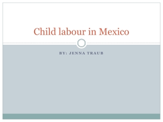 Child labour in Mexico