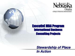 ExecutivE MBA Program International Business Consulting Projects