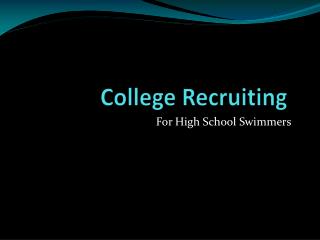 PPT - College Recruiting PowerPoint Presentation, Free Download - ID ...