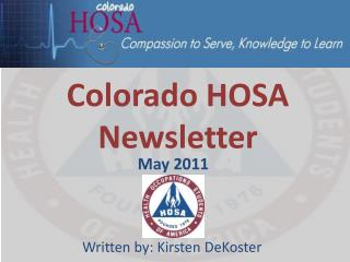 Colorado HOSA Newsletter