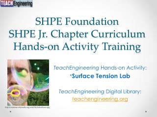 SHPE Foundation SHPE Jr. Chapter Curriculum Hands-on Activity Training