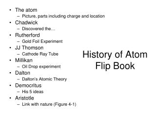 History of Atom Flip Book