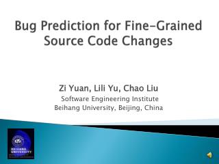 Bug Prediction for Fine-Grained Source Code Changes
