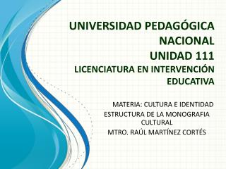 Ppt Universidad Pedag Gica Nacional Unidad Licenciatura En Intervenci N Educativa