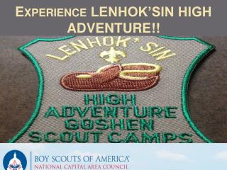 Experience LENHOK’SIN HIGH ADVENTURE!!