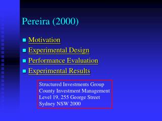 Pereira (2000)