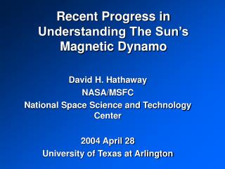 Recent Progress in Understanding The Sun’s Magnetic Dynamo