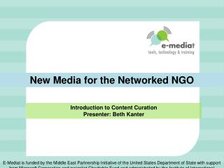 New Media for the Networked NGO