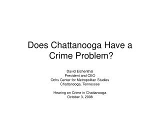 Does Chattanooga Have a Crime Problem?