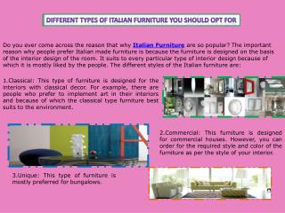 Italian Furniture