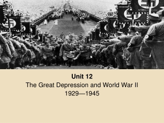 Unit 12 The Great Depression and World War II 1929—1945