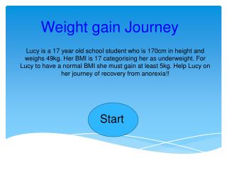Weight gain Journey