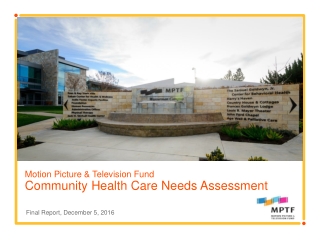 Motion Picture & Television Fund Community Health Care Needs Assessment