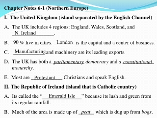 Chapter Notes 6-1 (Northern Europe)