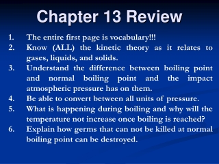 Chapter 13 Review