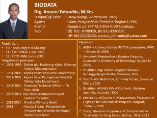 PPT - BIODATA PowerPoint Presentation, free download - ID:2354038