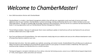 Welcome to ChamberMaster!