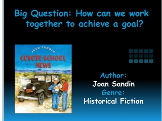 Author: Joan Sandin Genre: Historical Fiction