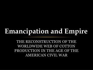 The reconstruction of the Worldwide Web of Cotton Production in the Age of the American Civil War