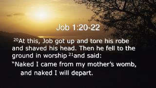 Job 1:20-22