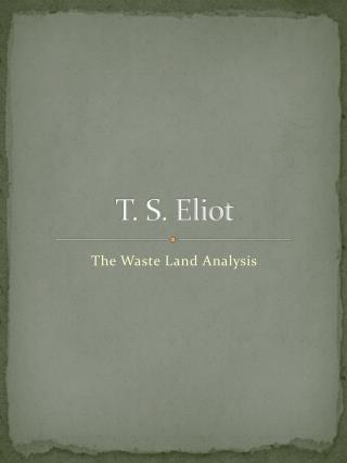 the theme behind ts eliot poem the waste land the theme behind ts eliot poem the waste land