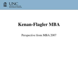 Kenan-Flagler MBA          